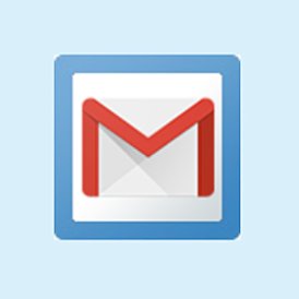 E-mailen met Google, icoontje met letter M