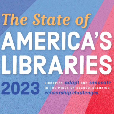 Omslag The State of America's Libraries 2023.