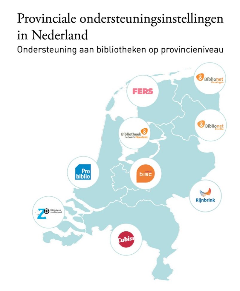 Kaart met provinciale ondersteuningsinstellingen in Nederland